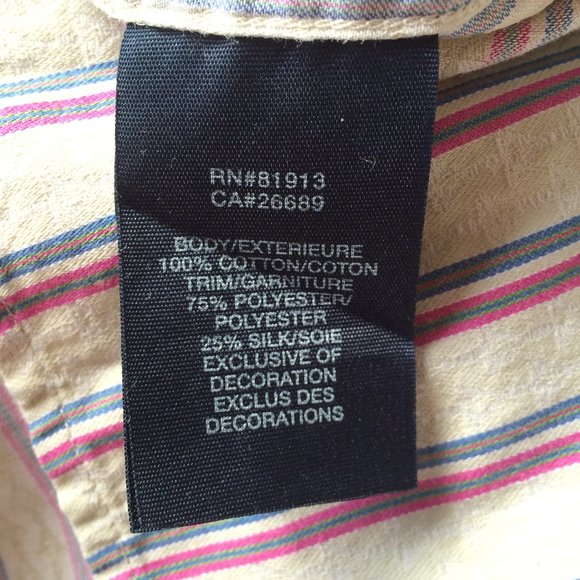 Robert Graham Striped Button Front Shirt Medium Multicolor Contrast Flip Cuffs - Picture 9 of 9